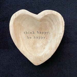 Mud Pie Wood Heart Trinket Tray